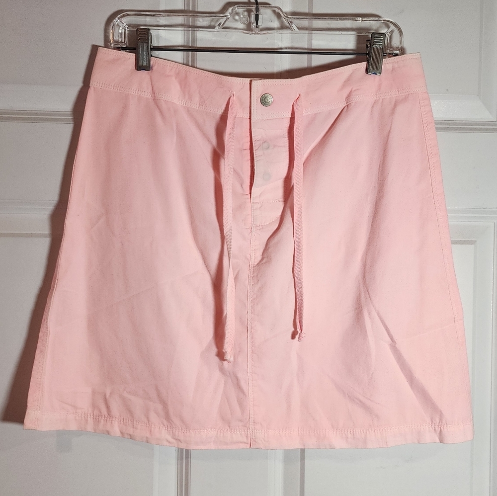 Fresh Produce Light Pink Cotton Snap Closure Skirt S